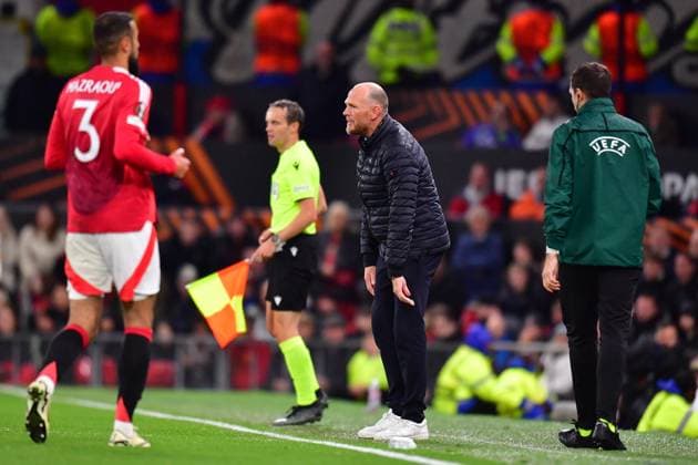 MANCHESTER, Stadium Old Trafford, 25-09-2024 , season 2024 2025, UEFA FIFA internationaal , Europa League , during the match Manchester United, ManU - Twente , FC Twente coach Joseph Oosting Manchester United - Twente  x26339255x Copyright: