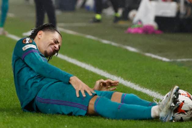 RSC Anderlecht v Ferencvaros - UEFA Europa League ANDERLECHT, BELGIUM - SEPTEMBER 25 : Edozie Samuel midfielder of RSC Anderlecht injured pictured during the UEFA Europa League match, League phase - Matchday 1, between RSC Anderlecht and Ferencvaros on September 25, 2024 in Anderlecht, Belgium, 25-09-24 Anderlecht Belgium  Copyright: xJanxDexMeuleneirx