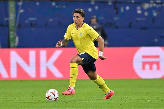 UEFA Europa League, Dynamo Kiew vs S.S.Lazio Rom 25.09.2024, Volksparkstadion, Hamburg, UEFA Europa League, Dynamo Kiew vs S.S.Lazio Rom im Bild Einzelaktion Querformat Luca Pellegrini (Lazio 03)