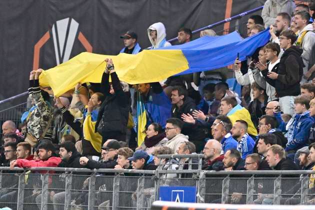 UEFA Europa League, Dynamo Kiew vs S.S.Lazio Rom 25.09.2024, Volksparkstadion, Hamburg, UEFA Europa League, Dynamo Kiew vs S.S.Lazio Rom im Bild Feature Fans aus Kiew