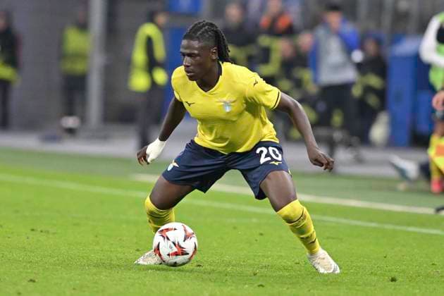 UEFA Europa League, Dynamo Kiew vs S.S.Lazio Rom 25.09.2024, Volksparkstadion, Hamburg, UEFA Europa League, Dynamo Kiew vs S.S.Lazio Rom im Bild Einzelaktion Querformat Loum Tchaouna (Lazio 20)