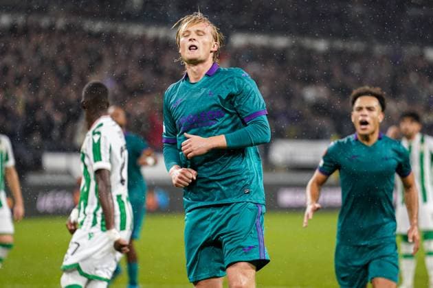 2024-09-25 RSC Anderlecht v Ferencvaros - UEFA Europa League 2024 25 League Phase MD1 BRUSSELS, BELGIUM - SEPTEMBER 25: Kasper Dolberg of RSC Anderlecht celebrates the second goal during the UEFA Europa League 2024 25 League Phase MD1 match between RSC Anderlecht and Ferencvaros at RSC Anderlecht Stadium on September 25, 2024 in Brussels, Belgium. Brussels RSC Anderlecht Stadium Belgium Content not available for redistribution in The Netherlands directly or indirectly through any third parties. Copyright: xJorisxVerwijstx