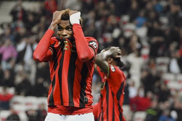 Sport Bilder des Tages Deception of Forward ORAKPO Victor (OGC Nice). OGC Nice (FRA) vs Real Sociedad (ESP), C3 J1 Europa League in Allianz Riviera Stadium, NICE, France, on 25 September 2024. FOOTBALL : OGC Nice vs Real sociedad - Europa League - C3 - J1 - 09 25 24 FredDides Panoramic 