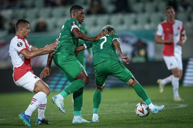 Football - Europa League - Group phase - PFC Ludogorets - SK Slavia Prague - 25.09.2024 Rick (R) and Oliver Verdon (L) Bulgaria Copyright: xYulianxTodorovx