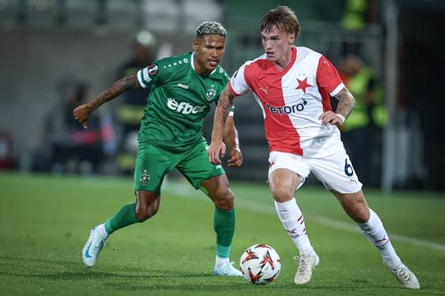 Football - Europa League - Group phase - PFC Ludogorets - SK Slavia Prague - 25.09.2024 Rick (L) and Conrad Wallem (R) Bulgaria Copyright: xYulianxTodorovx