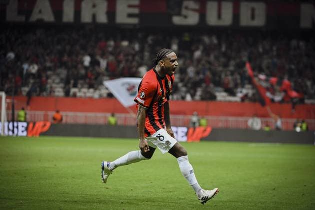 joy of Midfielder ROSARIO Pablo (OGC Nice) after mark a goal. OGC Nice (FRA) vs Real Sociedad (ESP), C3 J1 Europa League in Allianz Riviera Stadium, NICE, France, on 25 September 2024. FOOTBALL : OGC Nice vs Real sociedad - Europa League - C3 - J1 - 09 25 24 FredDides Panoramic 