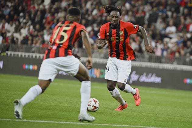 Forward GUESSAND Evann (OGC Nice). OGC Nice (FRA) vs Real Sociedad (ESP), C3 J1 Europa League in Allianz Riviera Stadium, NICE, France, on 25 September 2024. FOOTBALL : OGC Nice vs Real sociedad - Europa League - C3 - J1 - 09 25 24 FredDides Panoramic 