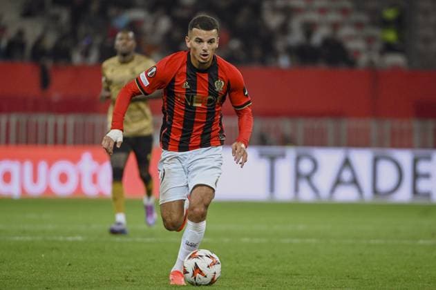 Midfielder BOUANANI Badredine (OGC Nice). OGC Nice (FRA) vs Real Sociedad (ESP), C3 J1 Europa League in Allianz Riviera Stadium, NICE, France, on 25 September 2024. FOOTBALL : OGC Nice vs Real sociedad - Europa League - C3 - J1 - 09 25 24 FredDides Panoramic 