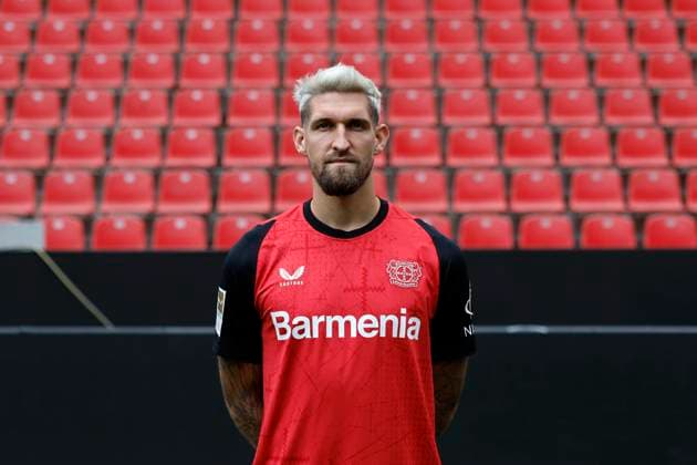 Leverkusen, Deutschland, Germany 1. Fussball Bundesliga, Porträttermin am 25. 09. 2024 in der Bay-Arena in Leverkusen Robert ANDRICH ; Bayer 04 Leverkusen ; 1.BL, Porträtermin 2024 2025, Photo: Norbert Schmidt, Duesseldorf