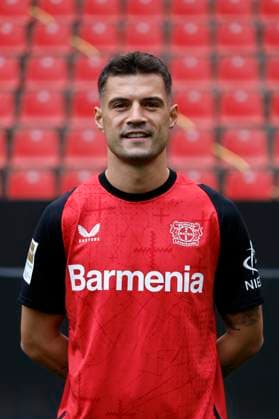 Leverkusen, Deutschland, Germany 1. Fussball Bundesliga, Porträttermin am 25. 09. 2024 in der Bay-Arena in Leverkusen Granit XHAKA ; Bayer 04 Leverkusen ; 1.BL, Porträtermin 2024 2025, Photo: Norbert Schmidt, Duesseldorf