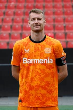 Leverkusen, Deutschland, Germany 1. Fussball Bundesliga, Porträttermin am 25. 09. 2024 in der Bay-Arena in Leverkusen Lukas HRADECKY ; Bayer 04 Leverkusen ; 1.BL, Porträtermin 2024 2025, Photo: Norbert Schmidt, Duesseldorf
