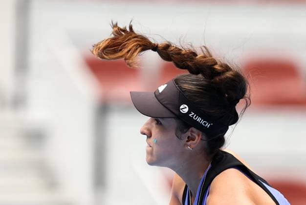 (240926) -- BEIJING, Sept. 26, 2024 -- Camila Osorio of Colombia competes during the women s singles first round match against Ajla Tomljanovic of Australia at 2024 China Open tennis tournament in Beijing, China, Sept. 26, 2024. ) (SP)CHINA-BEIJING-TENNIS-CHINA OPEN-WOMEN S SINGLES-FIRST ROUND (CN) ZhangxChen 
