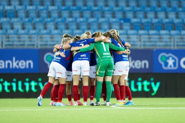 Oslo, Norway, September 25th 2024: Players of Valerenga are seen during the UEFA Womens Champions League round 2 football match between Valerenga and Anderlecht at Intility Arena in Oslo, Norway. (Ane Frosaker SPP) Copyright: xAnexFrosakerx xSPPx spp-en-AnFrSp-_F_28631
