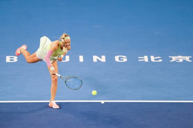 BEIJING, CHINA - SEPTEMBER 25: Rebecca Sramkova of Slovakia competes in the Women s Singles Round of 128 match against Anhelina Kalinina of Ukraine on day three of 2024 China Open at National Tennis Center on September 25, 2024 in Beijing, China.  Copyright: xVCGx 111520135869