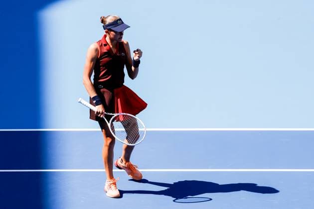 BEIJING, CHINA - SEPTEMBER 25: Erika Andreeva of Russia reacts in the Women s Singles Round of 128 match against Greet Minnen of Belgium on day three of 2024 China Open at National Tennis Center on September 25, 2024 in Beijing, China.  Copyright: xVCGx 111520138532