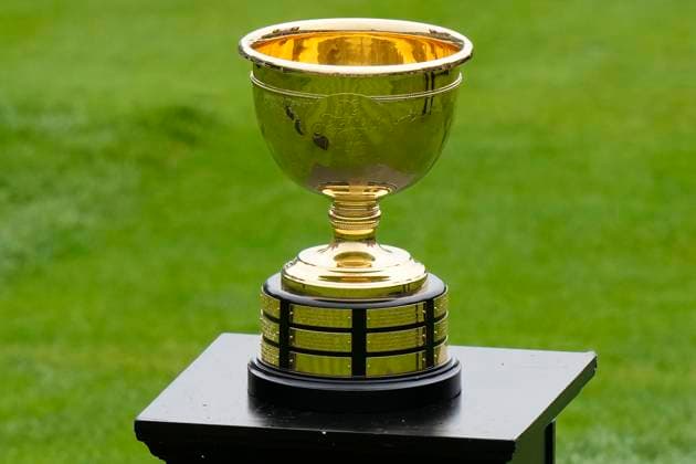 September 26, 2024, Montreal, Pq, Canada: The Presidents Cup is shown ahead of the start of the first round four-ball match at the Presidents Cup golf tournament at the Royal Montreal Golf Club in Montreal, Thursday, Sept. 26, 2024. Canada News - September 26, 2024  - ZUMAc35_ 20240926_zaf_c35_011 Copyright: xFrankxGunnx