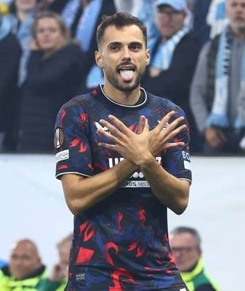 Nedim Bajrami of Rangers celebrates scoring the opening goal Malmo v Rangers, UEFA Europa League, Group Stage, Football, Eleda Stadion, Malmo, Sweden, 26 Sep 2024 EDITORIAL USE ONLY No use with unauthorised audio, video, data, fixture lists, club league logos or live services. Online in-match use limited to 120 images, no video emulation. No use in betting, games or single club league player publications. Copyright: xMichaelxZemanek Shutterstockx 14739047l