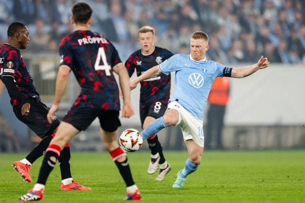 240926 Anders Christiansen of Malmö FF during the UEFA Europa League football match between Malmö FF and Rangers on September 26, 2024 in Malmö. Photo: Petter Arvidson BILDBYRAN kod PA PA0884 fotboll football soccer fotball uefa europa league malmö ff rangers bbeng Copyright: PETTERxARVIDSON BB240926PA078