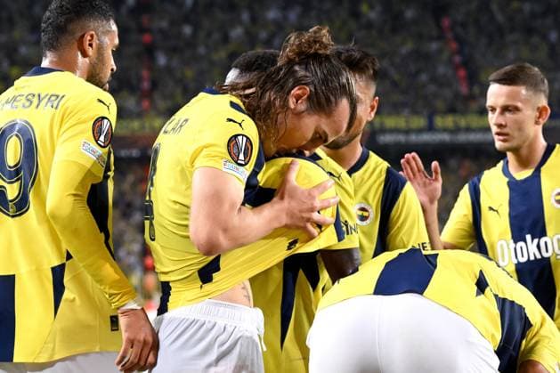 ISTANBUL - Caglar Soyuncu of Fenerbahce SK celebrates the 1-0 during the UEFA Europa League match between Fenerbahce AS and R. Union Saint-Gilloise at the Ulker Fenerbahce Sukru Saracoglu stadium on Sept. 26, 2024 in Istanbul, Turkey. ANP Hollandse Hoogte UEFA Europa League 2024 25 2024 25 xVIxANPxSportx xGerritxvanxKeulenxIVx 509433376 originalFilename: 509433376.jpg