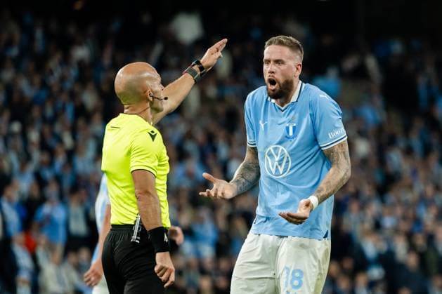 240926 Pontus Jansson of Malmö FF reacts during the UEFA Europa League football match between Malmö FF and Rangers on September 26, 2024 in Malmö. Photo: Petter Arvidson BILDBYRAN kod PA PA0884 fotboll football soccer fotball uefa europa league malmö ff rangers bbeng depp Copyright: PETTERxARVIDSON BB240926PA094