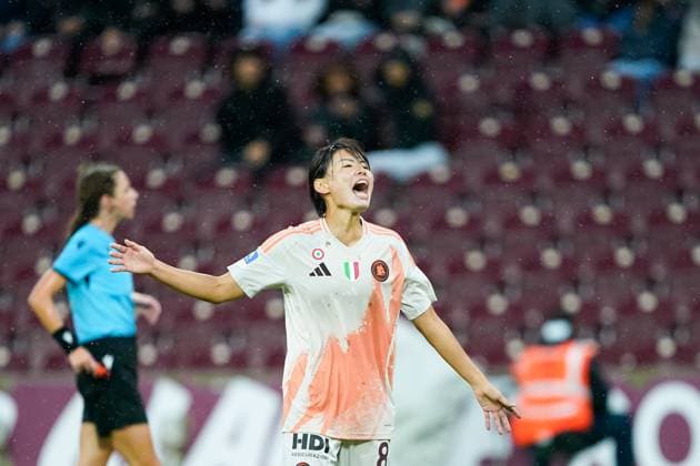 26.09.2024, Geneva, Stade de Geneve, UEFA Women s Champions League: Servette FC Chenois Feminin - AS Roma, Kumagai Saki (Japan) reacts Geneva Stade de Geneve Geneva Switzerland Copyright: xJustPictures.ch DanielaxPorcellix