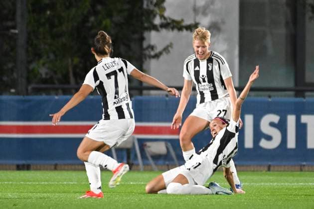 Joie - But - Barbara Bonansea (Juventus) FOOTBALL FEMININ : Paris Saint Germain Vs Juventus - Ligue des Champions - 26 09 2024 MichaelBaucher Panoramic 