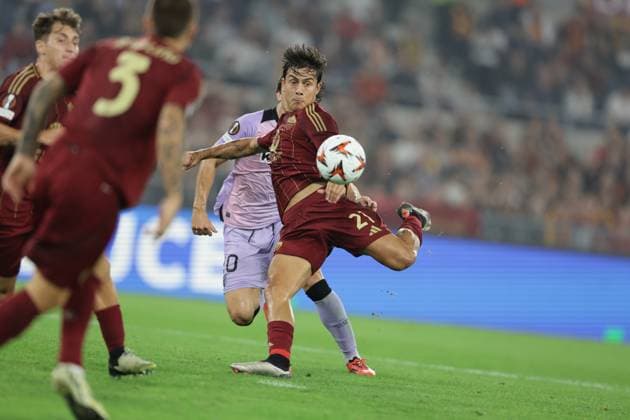 RomaÃ¢ÂÄÂ™s Argentinian forward Paulo Dybala controls the ball during UEFA Europa League phase match day1 match between AS Roma vs Athletic Club at Olimpico stadium on September 06, 2024 in Rome, Italy.  Copyright: xAntonioxBalasco IPAxSportx xipa-x xx IPA_50071381 IPA_Agency_IPA50071381