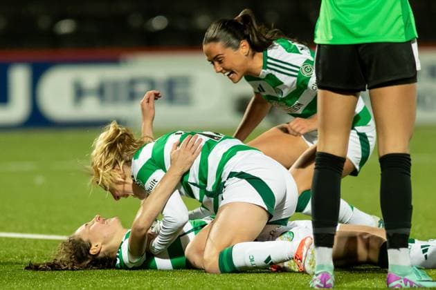 Celtic Women v Vorskla Poltava Women UEFA Womens Champions League 26 09 2024. GOAL! 1-0 (2-0) c23 scores a vital opening goal during the UEFA Womens Champions League match between Celtic Women and Vorskla Poltava Women at Albert Bartlett Stadium, Glasgow, Scotland on 26 September 2024. Editorial use only , Copyright: xColinxPoultneyx PSI-20512-0002
