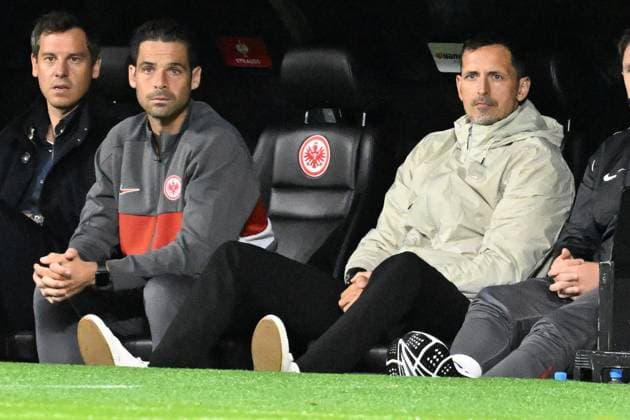 26.09.2024, xsltx, Fussball UEFA Europa League, Eintracht Frankfurt - Viktoria Pilsen emspor, v.l. Trainer Dino Toppmöller Toppmoeller (Eintracht Frankfurt) (DFL DFB REGULATIONS PROHIBIT ANY USE OF PHOTOGRAPHS as IMAGE SEQUENCES and or QUASI-VIDEO) Frankfurt am Main