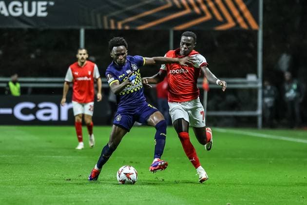 Braga, Portugal, September 26th, 2024: Bruma (7 SC Braga) in action during the UEFA Europa League game between SC Braga vs Maccabi Tel Aviv at Estadio Municipal de Braga, Portugal (Joao Bravo SPP) Copyright: xJoaoxBravoxx xSPPx spp-en-JoBr-JBF-5251