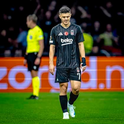 Besiktas JK midfielder Milot Rashica dejected, during the match Ajax - Besiktas at the Johan Cruijff ArenA for the UEFA Europa League - League phase - Matchday 1 season 2024-2025 in AMSTERDAM, Netherlands on 26 september 2024, (photo by Marcel van Dorst EYE4images DeFodi Images) Defodi-746_190759