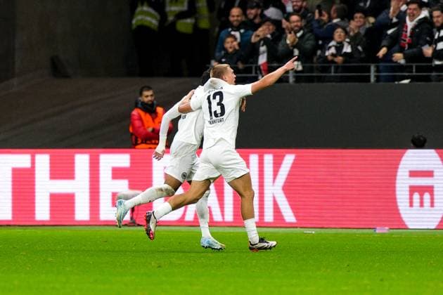 Rasmus Kristensen (Eintracht Frankfurt, 13) bejubelt das Tor zum 3:1, GER, Eintracht Frankfurt vs. Viktoria Pilsen, Fussball, UEFA Europa League, 1. Spieltag, Spielzeit 2024 25, 26.09.2024. GER, Eintracht Frankfurt vs. Viktoria Pilsen, Fussball, UEFA Europa League, 1. Spieltag, Spielzeit 2024 25, 26.09.2024. Frankfurt Copyright: xEibner-Pressefoto FlorianxWieganx EP_FWD