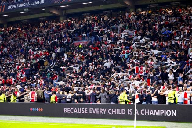 AMSTERDAM, 26-09-2024 , JohanCruijff Arena, football, UEFA Europa League, season 2024 2025, during the match Ajax - Besiktas, fans of AFC Ajax Ajax - Besiktas  x26343512x Copyright: