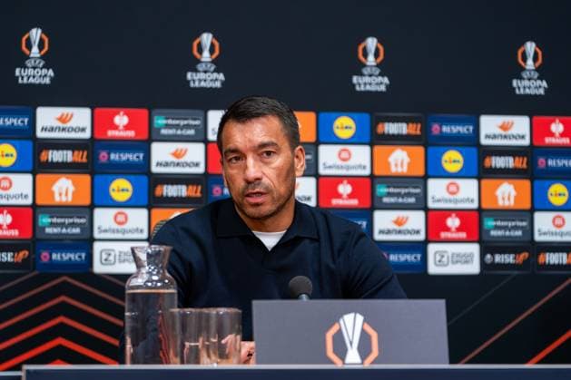 2024-09-26 AFC Ajax v Besiktas JK - UEFA Europa League 2024 25 League Phase MD1 AMSTERDAM, NETHERLANDS - SEPTEMBER 26: Coach Giovanni van Bronckhorst of Besiktas JK during press conference, PK, Pressekonferenz after the UEFA Europa League 2024 25 League Phase MD1 match between AFC Ajax and Besiktas JK at Johan Cruijff Arena on September 26, 2024 in Amsterdam, Netherlands. Amsterdam Johan Cruijff Arena Netherlands Content not available for redistribution in The Netherlands directly or indirectly through any third parties. Copyright: xJorisxVerwijstx