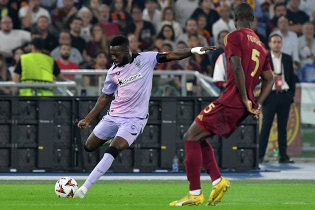 Soccer, Serie A match , Roma v Athletic Bilbao Inaki Williams of Athletic Bilbao during the Europa League first qualifying round - 1st leg match between Roma v Athletic Bilbao at Olympic stadium, Italy, Sep 26th, 2024. Imago-Images Emmefoto Copyright: xImago-Images Emmefotox