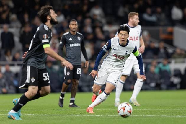 Tottenham Hotspur v FK QARABAG Europa League 26 09 2024. Tottenham Hotspur forward Son Heung-Min (7) during the Europa League match between Tottenham Hotspur and FK Qarabag at Tottenham Hotspur Stadium, London, United Kingdom on 26 September 2024. Editorial use only , Copyright: xIanxStephenx PSI-20487-0092
