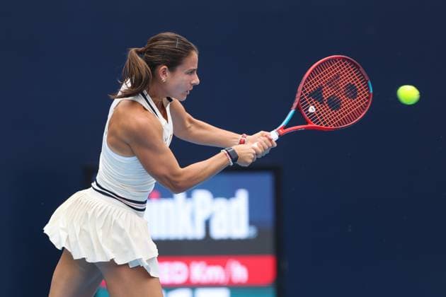 BEIJING, CHINA - SEPTEMBER 27: Emma Navarro of America competes in the Women s Singles Round of 64 match against Zhang Shuai of China on day five of 2024 China Open at National Tennis Center on September 27, 2024 in Beijing, China.  Copyright: xVCGx 111520483560