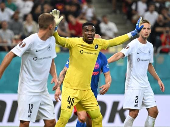 Fabrice Ondoa reacts during the UEFA Europa League match between FCSB and RFS at the National Arena in Bucharest, Thursday, September 26, 2024 Bucharest Copyright: xRazvanxPasarica SPORTxPICTURESx