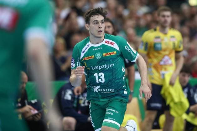 26.09.2024, xtgx, Handball - Daikin HBL, SC DHfK Leipzig - Rhein-Neckar Loewen emspor, v.l. Matej Klima (Leipzig, 13) Leipzig
