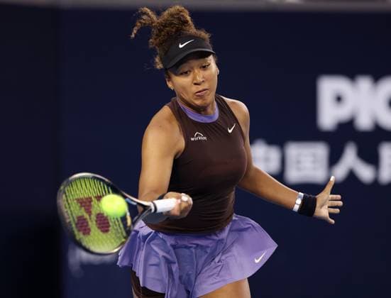 (240927) -- BEIJING, Sept. 27, 2024 -- Osaka Naomi hits a return during the women s singles second round match between Osaka Naomi of Japan and Yulia Putintseva of Kazakhstan at 2024 China Open tennis tournament in Beijing, capital of China, Sept. 27, 2024. ) (SP)CHINA-BEIJING-TENNIS-CHINA OPEN-WOMEN S SINGLES-SECOND ROUND (CN) ZhangxChenlin 