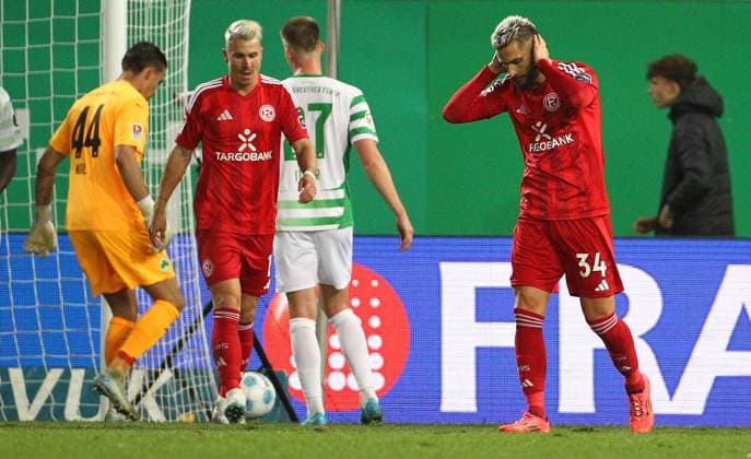 Tor verpasst Gavory , SpVgg Greuther Fürth - Fortuna Düsseldorf , 2.Bundesliga - Spieltag 7 , Fußball , in den Sportpark Ronhof Stadion, Fürth, Bayern , Deutschland . September 27, 2024 - Photo: Davide Elias Ipa Photo Pressefoto DENL Copyright: xx