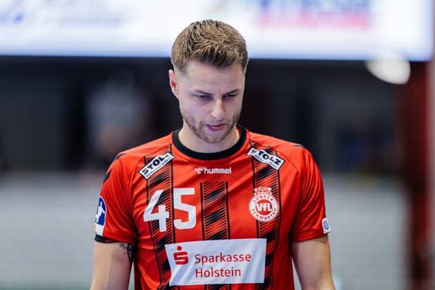 Jan-Eric Speckmann (VfL Luebeck-Schwartau, 45) GER, GWD Minden vs. VfL Luebeck-Schwartau, Handball, 2. Bundesliga, 4. Spieltag, Spielzeit 2024 2025, 27.09.2024 GER, GWD Minden vs. VfL Luebeck-Schwartau, Handball, 2. Bundesliga, 4. Spieltag, Spielzeit 2024 2025, 27.09.2024 Luebbecke