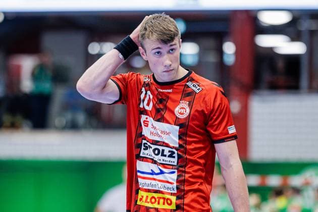 Ole Hagedorn (VfL Luebeck-Schwartau, 10) ist enttaeuscht traurig nach 28:27 Niederlage GER, GWD Minden vs. VfL Luebeck-Schwartau, Handball, 2. Bundesliga, 4. Spieltag, Spielzeit 2024 2025, 27.09.2024 GER, GWD Minden vs. VfL Luebeck-Schwartau, Handball, 2. Bundesliga, 4. Spieltag, Spielzeit 2024 2025, 27.09.2024 Luebbecke
