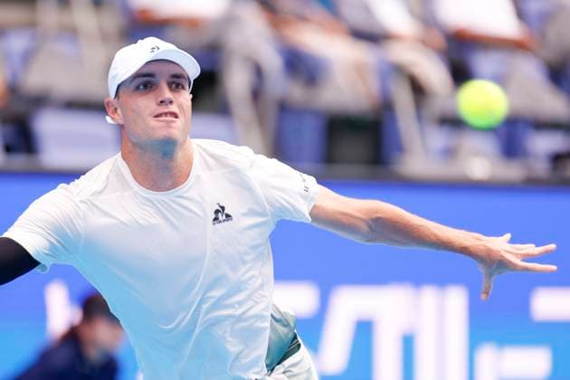 September 28, 2024, Tokyo, Japan: Christopher O CONNELL (AUS) hits a return against Alex MICHELSEN (USA) during the Kinoshita Group Japan Open Tennis Championships 2024 at the Ariake Coloseum. This is the longest-running ATP, Tennis Herren Tour tournament in Asia, first held in 1972. The tournaments run from September 23 to October 1st. Tokyo Japan - ZUMAm191 20240928_aap_m191_035 Copyright: xRodrigoxReyesxMarinx