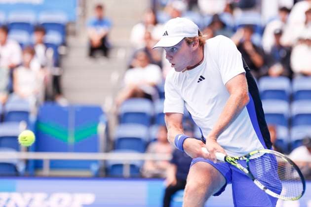 September 28, 2024, Tokyo, Japan: Alex MICHELSEN (USA) hits a return against Christopher O CONNELL (AUS) during the Kinoshita Group Japan Open Tennis Championships 2024 at the Ariake Coloseum. This is the longest-running ATP, Tennis Herren Tour tournament in Asia, first held in 1972. The tournaments run from September 23 to October 1st. Tokyo Japan - ZUMAm191 20240928_aap_m191_036 Copyright: xRodrigoxReyesxMarinx