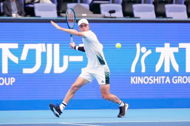 September 28, 2024, Tokyo, Japan: Christopher O CONNELL (AUS) hits a return against Alex MICHELSEN (USA) during the Kinoshita Group Japan Open Tennis Championships 2024 at the Ariake Coloseum. This is the longest-running ATP, Tennis Herren Tour tournament in Asia, first held in 1972. The tournaments run from September 23 to October 1st. Tokyo Japan - ZUMAm191 20240928_aap_m191_037 Copyright: xRodrigoxReyesxMarinx