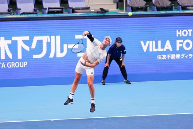 September 28, 2024, Tokyo, Japan: Christopher O CONNELL (AUS) serves against Alex MICHELSEN (USA) during the Kinoshita Group Japan Open Tennis Championships 2024 at the Ariake Coloseum. This is the longest-running ATP, Tennis Herren Tour tournament in Asia, first held in 1972. The tournaments run from September 23 to October 1st. Tokyo Japan - ZUMAm191 20240928_aap_m191_045 Copyright: xRodrigoxReyesxMarinx