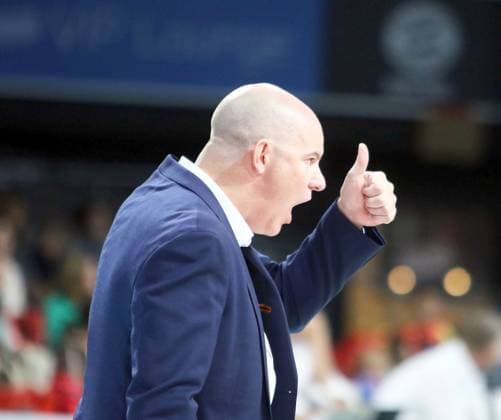 headcoach Gregory BANKS (Berlin), He-Volleyballl, Bundesliga 2024 25; WWK Volleys Herrsching vs Berlin Recycling Volleys, 27.09.24; BMW Park, Muenchen, Copyright: WolfgangxFehrmann