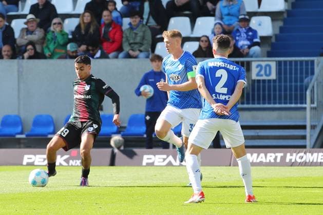 28.09.2024, xtvx, Fussball 2.Bundesliga, SV Darmstadt 98 - 1.FC Magdeburg emspor, v.l. Goal scored, Tor zum 1:1 Livan Burcu (1. FC Magdeburg) (DFL DFB REGULATIONS PROHIBIT ANY USE OF PHOTOGRAPHS as IMAGE SEQUENCES and or QUASI-VIDEO) Darmstadt