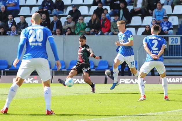 28.09.2024, xtvx, Fussball 2.Bundesliga, SV Darmstadt 98 - 1.FC Magdeburg emspor, v.l. Goal scored, Tor zum 1:1 Livan Burcu (1. FC Magdeburg) (DFL DFB REGULATIONS PROHIBIT ANY USE OF PHOTOGRAPHS as IMAGE SEQUENCES and or QUASI-VIDEO) Darmstadt